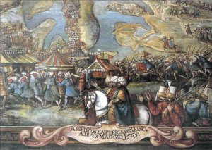 Ottomans_approach_Fort_St_Elmo_during_the_siege_of_Malta_1565-detail